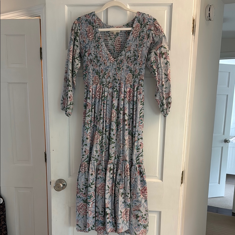 Stella Ray Xs/S Blue Woodblock Dress Worn Once